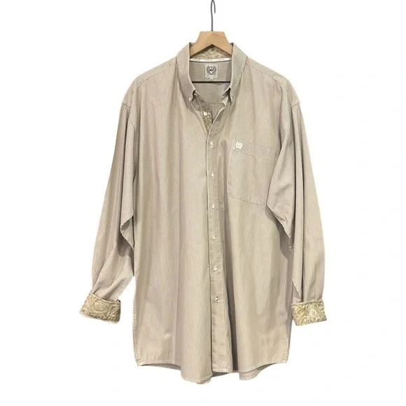 Cinch Mens Size Long Sleeve Button Up Casual Western Shirt Size XL - Picture 6 of 10